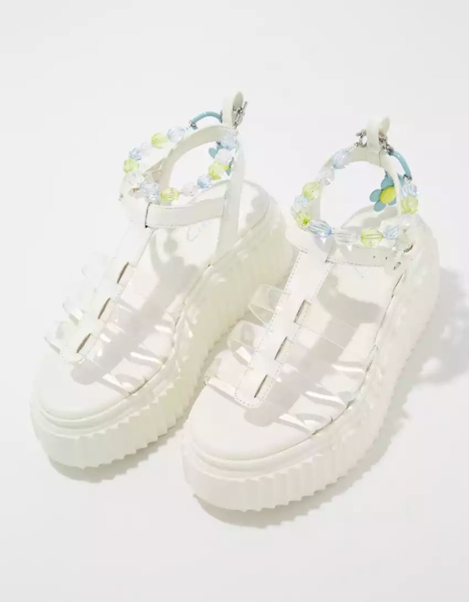 Compensées American Eagle Circus NY Ester Plateforme Sandal Blanche Femme | THF-63228932